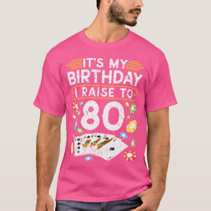 Mein Geburtstag I Raiseo 80 Poker Familie T-Shirt