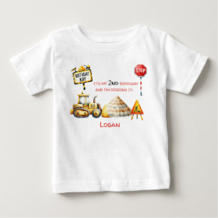 Mein Geburtstag & ich finde ihn toll! Baustelle  Baby T-shirt