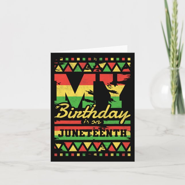 Mein Geburtstag ist im Juni Karte (Vorderseite)