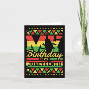 Mein Geburtstag ist im Juni Karte