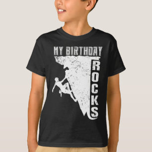 Mein Geburtstag rockt Retro-Klettern T-Shirt
