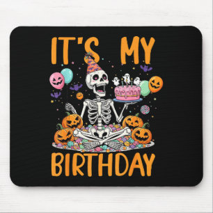 Mein Geburtstag Skelett Halloween-Kostüm Geburtsta Mousepad