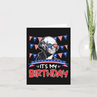 Mein Geburtstag Unabhängigkeitstag George Washingt Karte