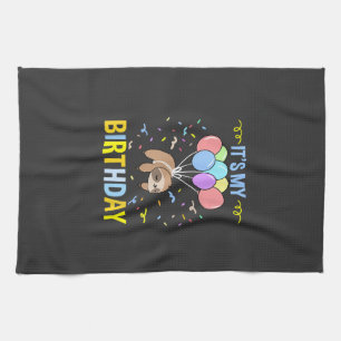 Mein Geburtstags-Faultier-T-Shirt Geschirrtuch