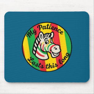 Mein Geduld dauert lange Vibrant Retro Mousepad