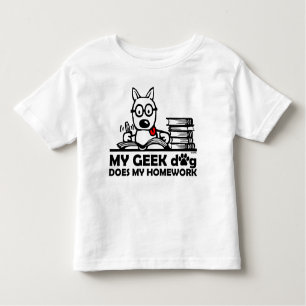 Mein Geekhund tut meine Hausaufgaben Kleinkind T-shirt
