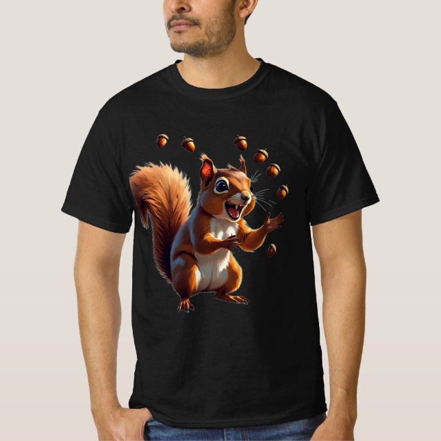 Mein Gehirn hat ein Eichhörnchen-Problem: Funny Ei T-Shirt (Vorderseite)