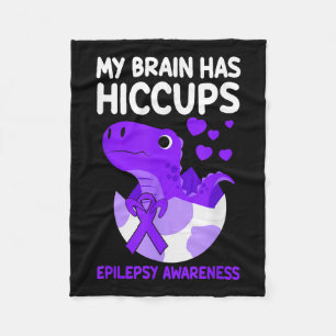 Mein Gehirn hat eine Lila Ribbon-Epilepsie mit Sch Fleecedecke