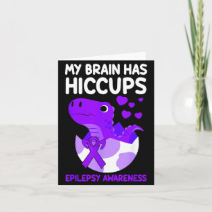 Mein Gehirn hat Schluckauf Lila Band Epilepsie Karte