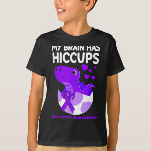 Mein Gehirn hat Schluckauf Lila Band Epilepsie T-Shirt
