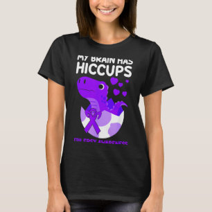 Mein Gehirn hat Schluckauf Lila Band Epilepsie T-Shirt