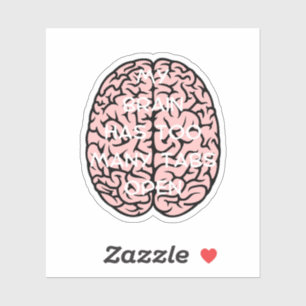 Mein Gehirn hat zu viele Tabs, Gehirn Tabs, Wissen Aufkleber