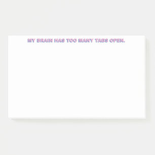 Mein Gehirn hat zu viele Tabs geöffnet. Post-it Klebezettel