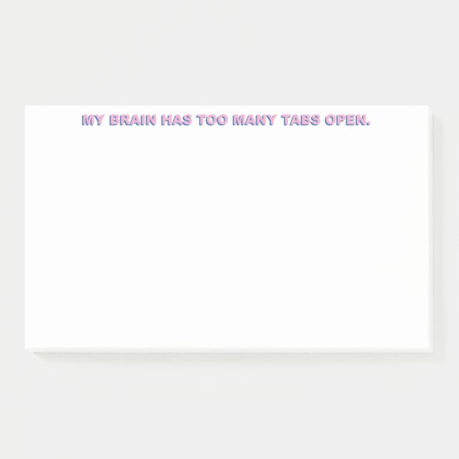 Mein Gehirn hat zu viele Tabs geöffnet. Post-it Klebezettel (Vorderseite)