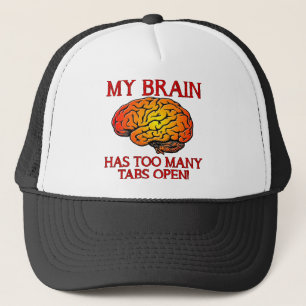 Mein Gehirn hat zu viele Tabs Open Funny Ball Cap  Truckerkappe
