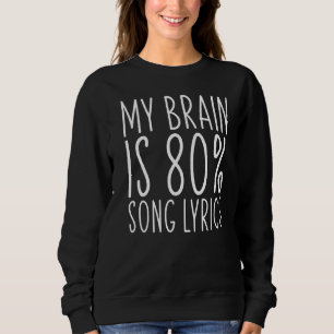 Mein Gehirn ist 80 Sprichwort-Texte Sweatshirt
