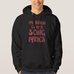 Mein Gehirn ist 90 Song-Texte Cool Musiker Hoodie
