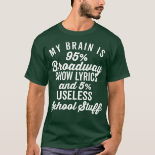 Mein Gehirn ist 95 Broadway Texte White T-Shirt