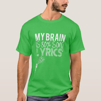Mein Gehirn ist ein 80er Songtexte Junge T-Shirt