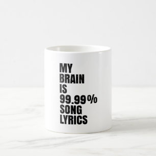 Mein Gehirn ist Songtexte Kaffee-Tasse Kaffeetasse