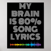 Mein Gehirn ist zu 80% Song-Texte Funny Music Love