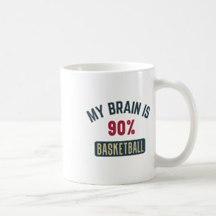 Mein Gehirn ist zu 90 % Basketball (voll) Kaffeetasse