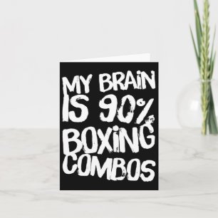Mein Gehirn ist zu 90% Boxkombos Boxer Boxer Liebe Karte
