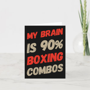 Mein Gehirn ist zu 90% Boxkombos Boxer Boxer Liebe Karte