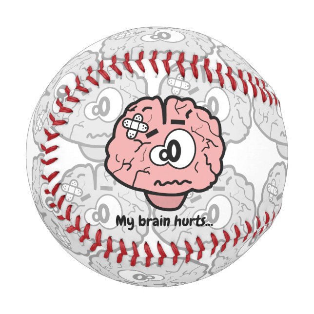 Mein Gehirn tut weh Baseball (Vorderseite Links)