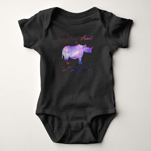 Mein Geist Tier Der Chubby Einhorn Adorable Rhino Baby Strampler (Vorderseite)