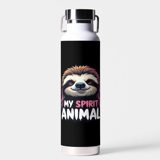 Mein Geist Tier - Entspanntes, faules Design Trinkflasche (Vorne)