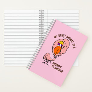 Mein Geist Tier Grumpy Flamingo Funny Notizbuch