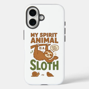 Mein Geist Tier ist ein Faultier iPhone 16 Hülle