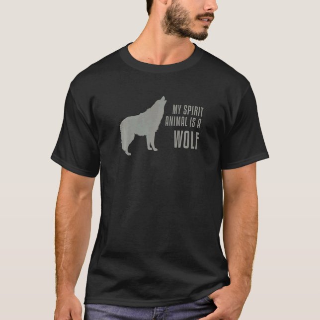 Mein Geist Tier ist ein Wolf T-Shirt (Vorderseite)