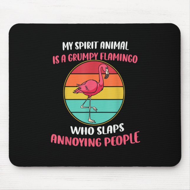 Mein Geist Tier ist gruselig Flamingo Mousepad (Vorne)