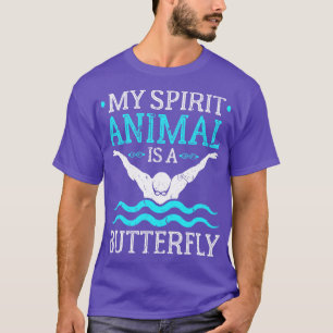 Mein Geist Tier Schmetterling Schwimmer schwimmen T-Shirt