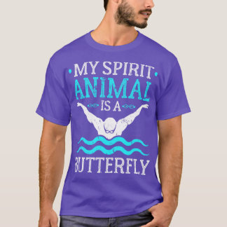 Mein Geist Tier Schmetterling Schwimmer schwimmen T-Shirt
