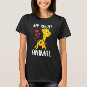 Mein Geist Tiergiraffe I Liebe Sie Herzchen Valent T-Shirt