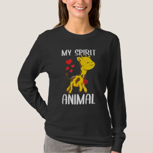 Mein Geist Tiergiraffe I Liebe Sie Herzchen Valent T-Shirt