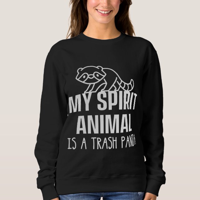 Mein Geisttier ist ein Abfalltier aus Panda. P Sweatshirt (Vorderseite)