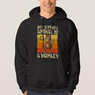 Mein Geisttier ist ein Affe für Männer Frauen Kind Hoodie