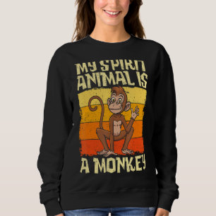 Mein Geisttier ist ein Affe für Männer Frauen Kind Sweatshirt