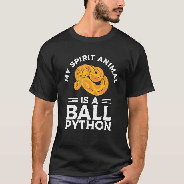 Mein Geisttier ist ein Ball Python Pythons Schlang T-Shirt (Vorderseite)
