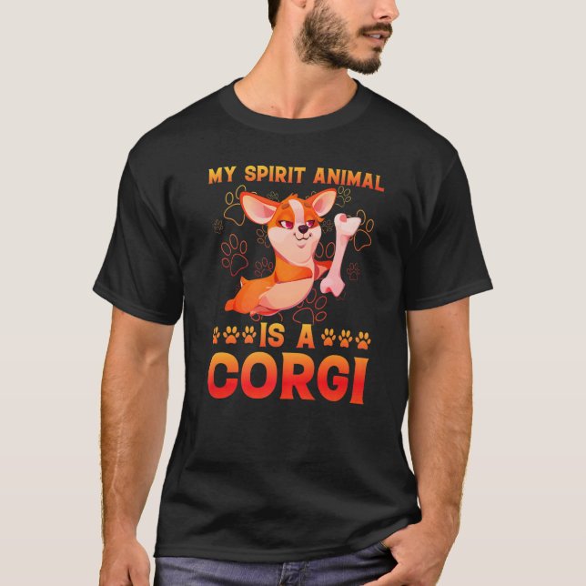 Mein Geisttier ist ein Corgi T-Shirt (Vorderseite)