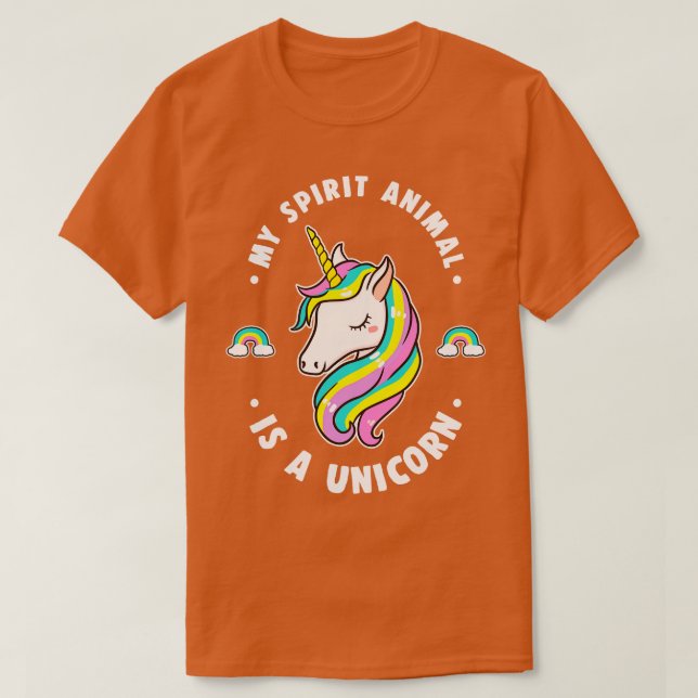 Mein Geisttier ist ein Einhorn T-Shirt (Design vorne)