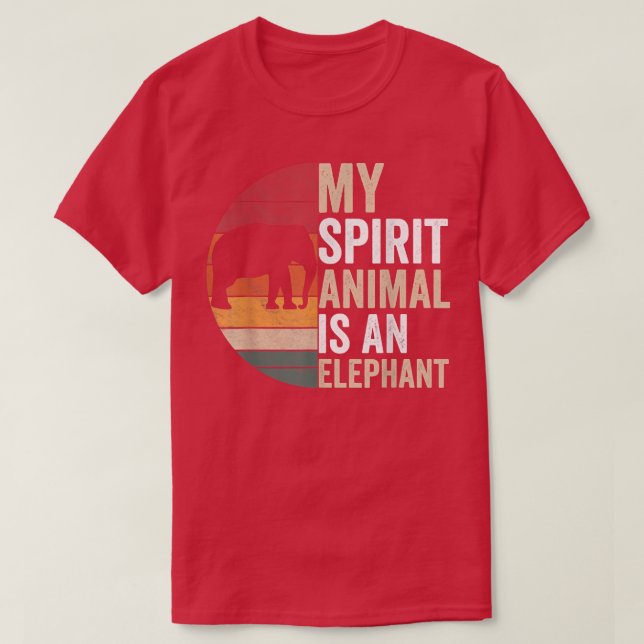 Mein Geisttier ist ein Elefant-Elefant Lover App T-Shirt (Design vorne)