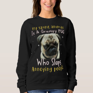 Mein Geisttier ist ein gruseliger Mops-Mops Sweatshirt