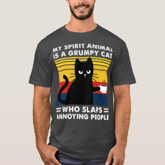 Mein Geisttier ist eine gruselige, schwarze Katze  T-Shirt