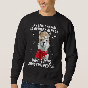 Mein Geisttier ist Grumpy Alpaca, der Annoyi schlä Sweatshirt