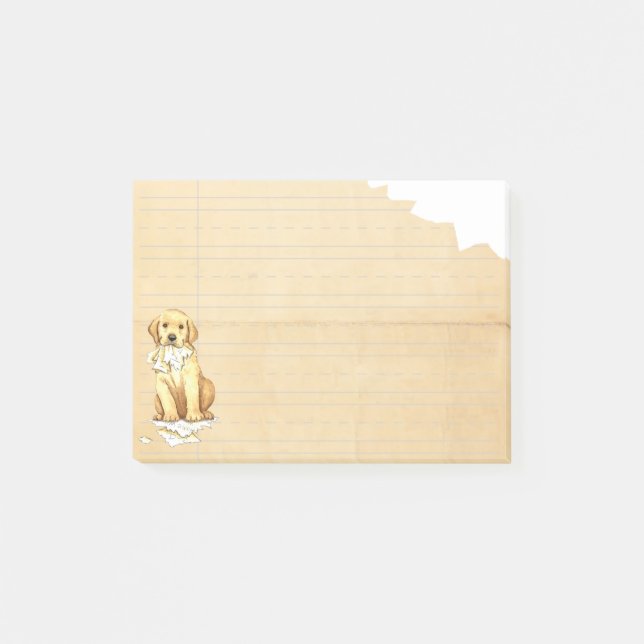 Mein gelber Labrador aß meine Hausaufgaben Post-it Klebezettel (Vorderseite)